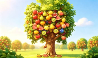 Fruit Match Colorful Trees