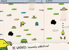 Doodle Jump from GoGy free online games - can you outjump the aliens?