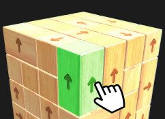 Tap 3D Wood Block Away