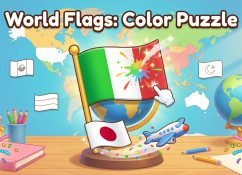 World Flags Color Puzzle